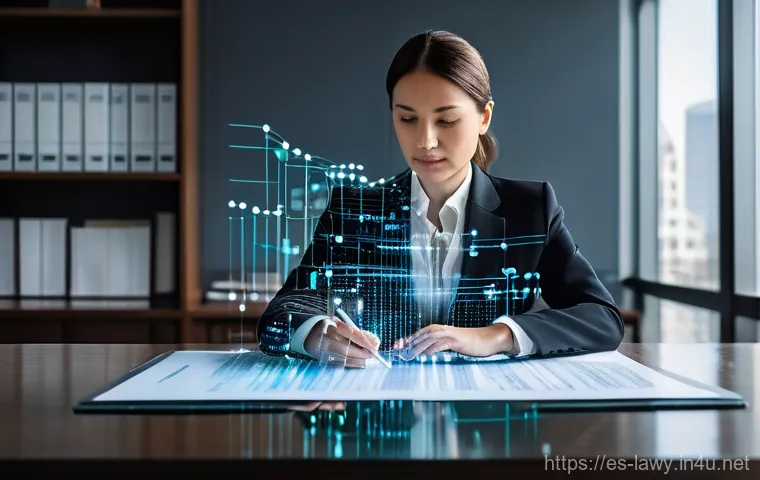 변호사와 최신 법률 판례 공유 - **Prompt for AI in Legal Automation:**
    "A sophisticated, brightly lit legal office. A focused fe...