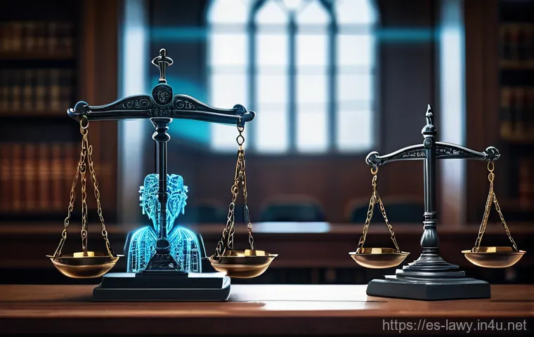 변호사와 최신 법률 판례 공유 - **Prompt for AI in Legal Automation:**
    "A sophisticated, brightly lit legal office. A focused fe...