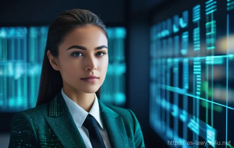 법학 공부 중점 과목 추천 - **"A confident female lawyer, dressed in a sleek business suit, stands in a sophisticated, modern of...