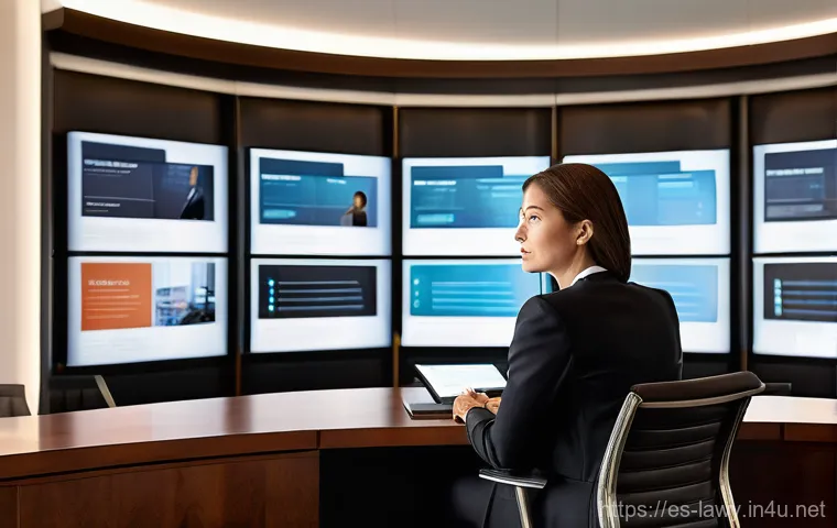 변호사와 기술 법률의 융합 - ### Image Prompt 1: The Evolving Legal Workspace