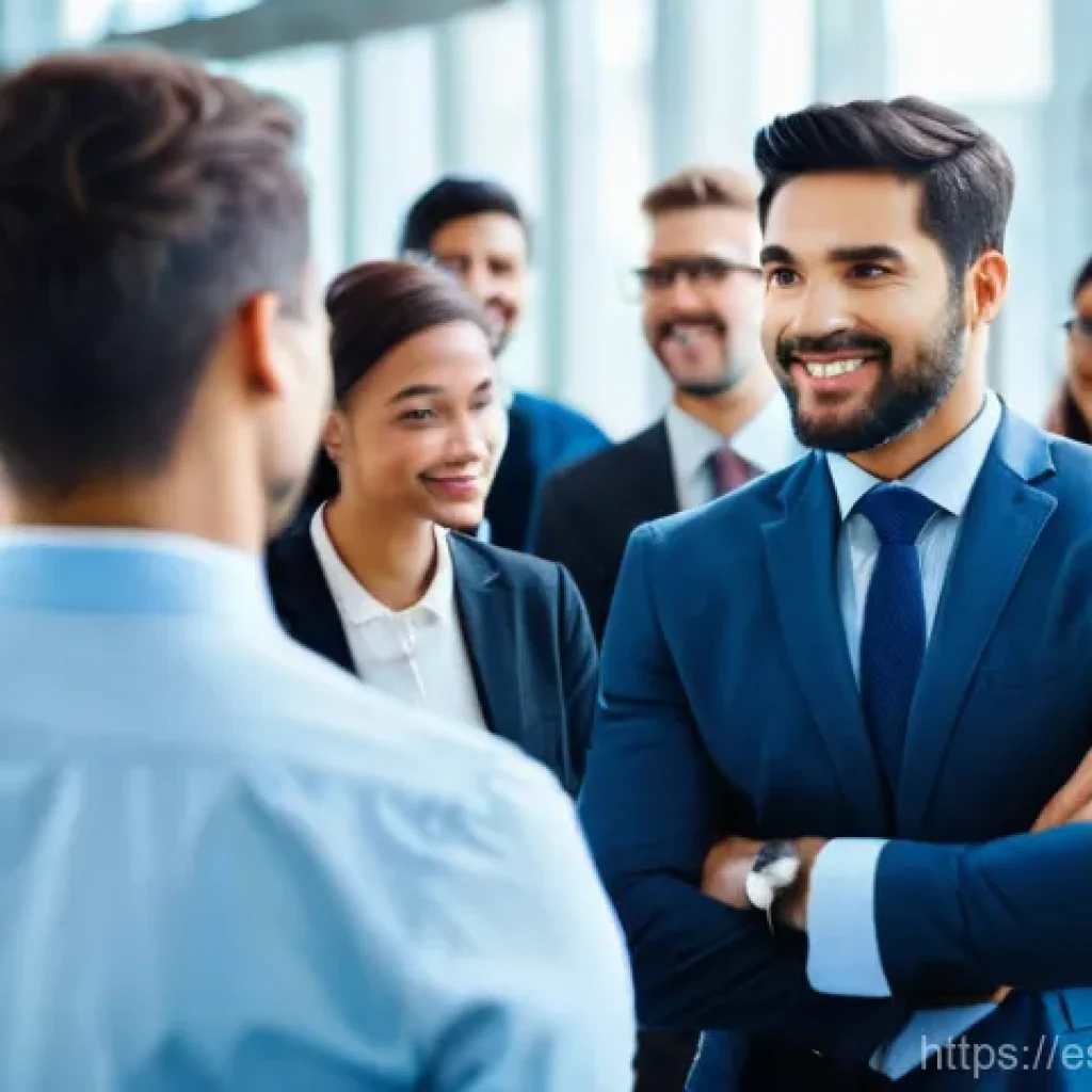 변호사 네트워킹 방법 - **Prompt for In-Person Networking (Authenticity and Active Listening):**
    "A group of diverse leg...