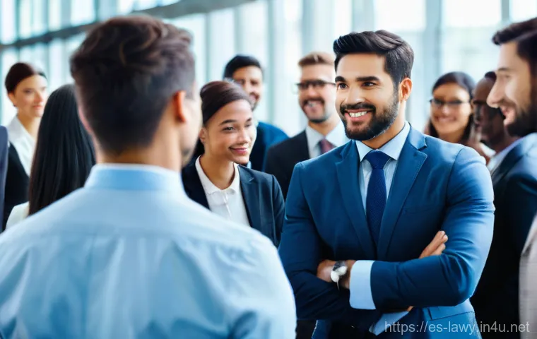 변호사 네트워킹 방법 - **Prompt for In-Person Networking (Authenticity and Active Listening):**
    "A group of diverse leg...