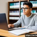 변호사 시험 합격자 인터뷰 - **"Focused Law Student at Organized Desk"**
    A realistic, bright, and encouraging image of a youn...